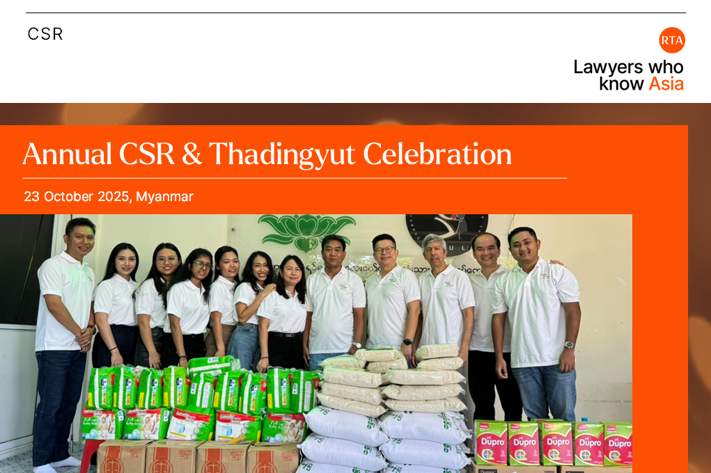 CSR & Thadingyut Celebration 2025